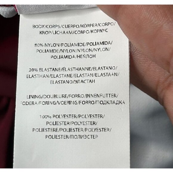 NWT 2 Piece On The Beach Burgundy Bathing Suits Size Medium and Large - Picture 6 of 6